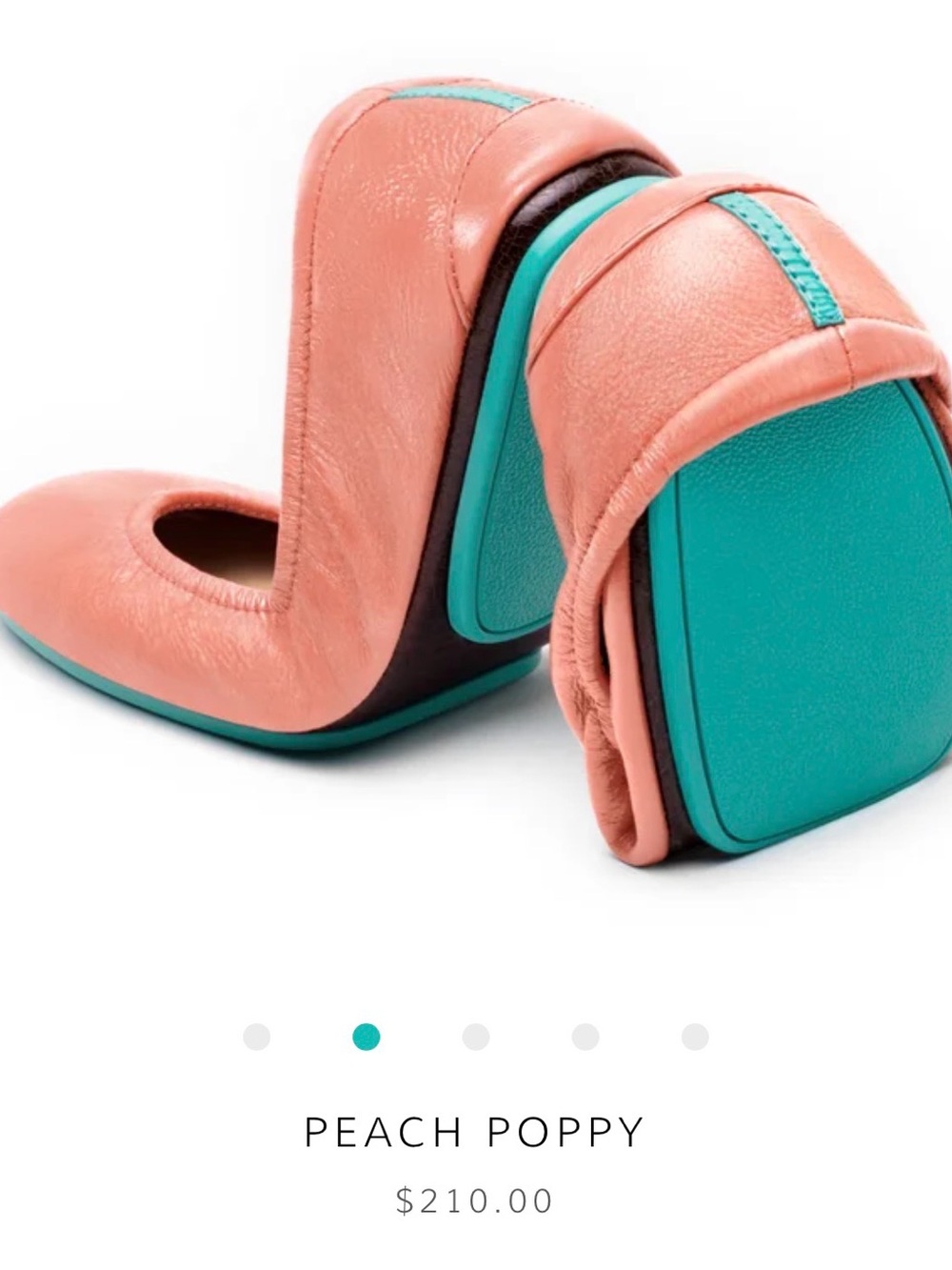 Tieks Peach Poppy size 9 worn once